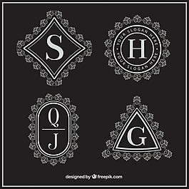 手工繪制的大寫字母標(biāo)識(shí)