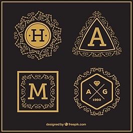 復(fù)古大寫字母標(biāo)志收藏