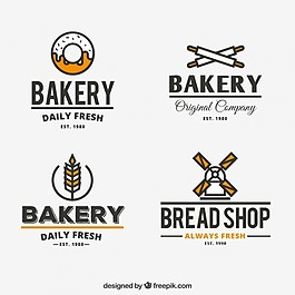 復(fù)古的面包店的標(biāo)志