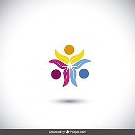 五顏六色的花的形狀