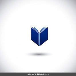 藍(lán)色的孤立的書