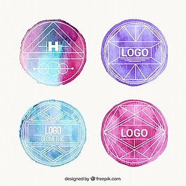 水彩幾何標(biāo)志