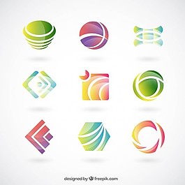 抽象風格的顏色標識