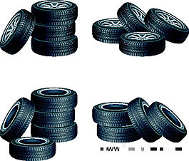 輪胎矢量圖素材
