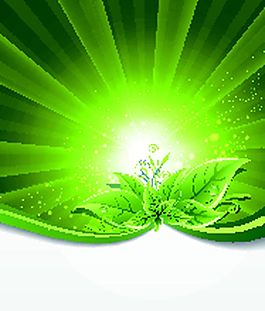 綠色光效矢量圖素材