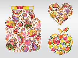 愛心插畫矢量圖素材