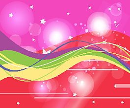 條紋星光矢量圖素材
