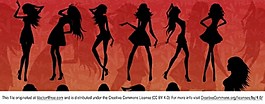 漂亮女孩輪廓