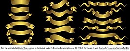 金色矢量絲帶
