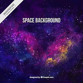 手绘美丽的星系背景