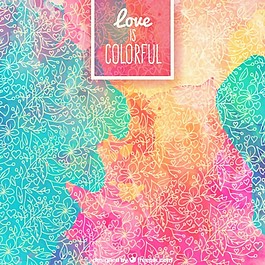 手繪花卉背景
