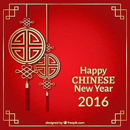 一個(gè)紅色的背景中國(guó)新年快樂(lè)