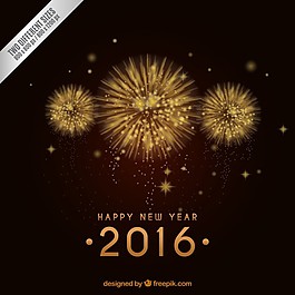 新的2016年烟花背景