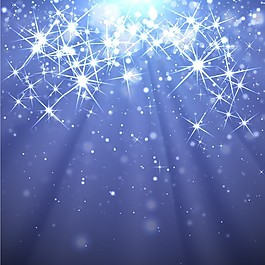藍(lán)色背景上閃爍的星星