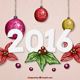 2016新年裝飾品的背景