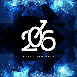 閃亮的新的2016年的藍(lán)色背景