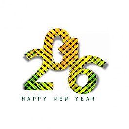 新一年2016的彩色文字