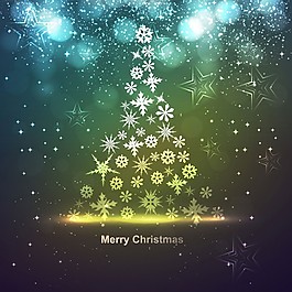用雪花發(fā)光的圣誕卡