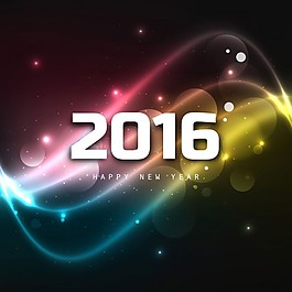 新的2016年的波浪形的背景