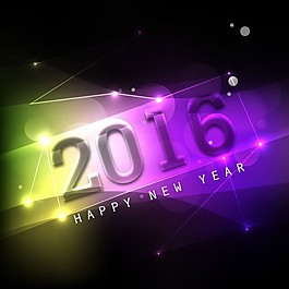 豐富多彩的快樂新年2016大背景
