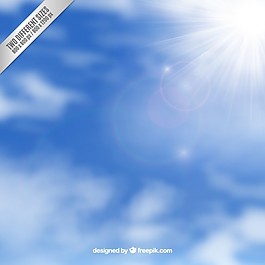 有陽光的天空背景