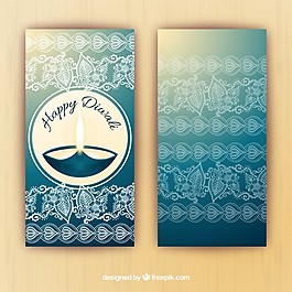 排燈節(jié)的旗幟在水彩風格