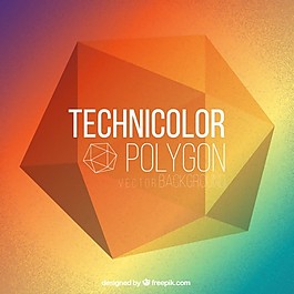 Technicolor的多邊形背景