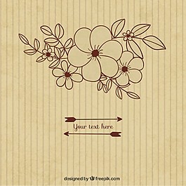 在復(fù)古風(fēng)格的粗略的花卉背景
