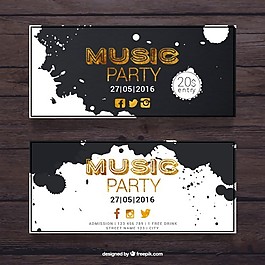 音樂晚會橫幅油漆飛濺