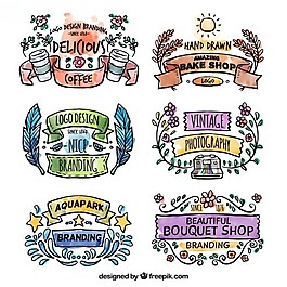 水彩圖案的旗幟，以豐富多彩的風(fēng)格