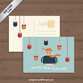 圣誕雪人的明信片