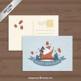 可愛的圣誕老人克勞斯明信片