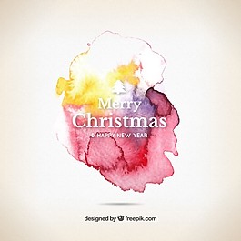 中文摘要水彩畫圣誕祝福語