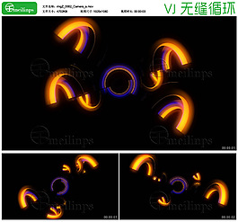 霓虹圓環主題的VJ循環素材3