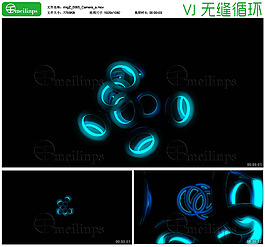 霓虹圓環主題的VJ循環素材6