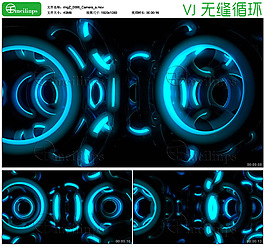 霓虹圓環主題的VJ循環素材7