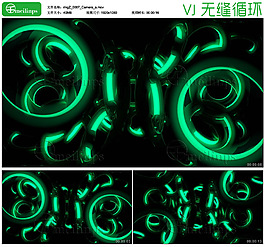 霓虹圓環主題的VJ循環素材8