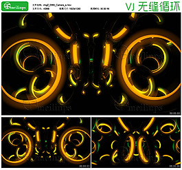 霓虹圓環主題的VJ循環素材9