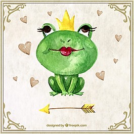水彩青蛙可愛(ài)的性格