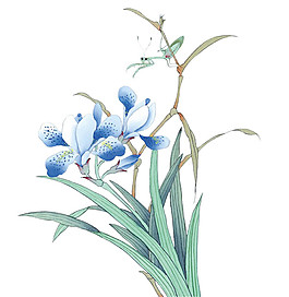 工笔画兰花
