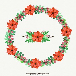 手繪圣誕花環(huán)