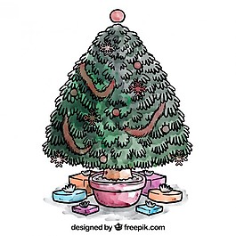 手繪圣誕樹