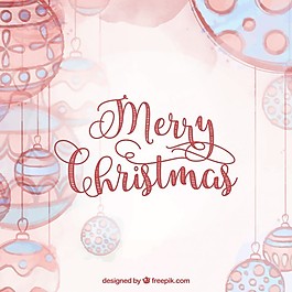 紅色的小玩意矢量圣誕卡