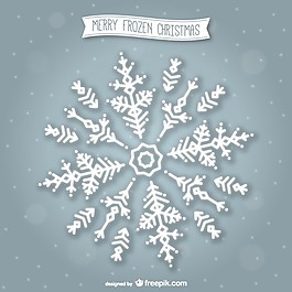 大雪花圣誕賀卡