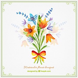 水彩花花束設(shè)計