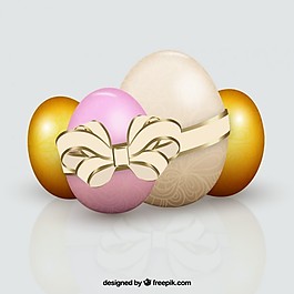 帶絲帶的復(fù)活節(jié)蛋
