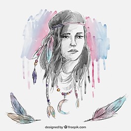美丽的波希米亚女人