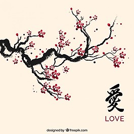 油墨的櫻花