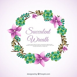 仙人掌花花环装饰