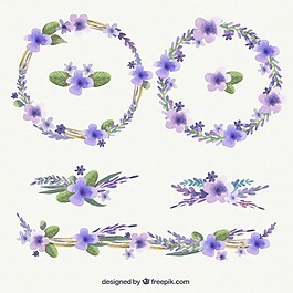 紫色花环